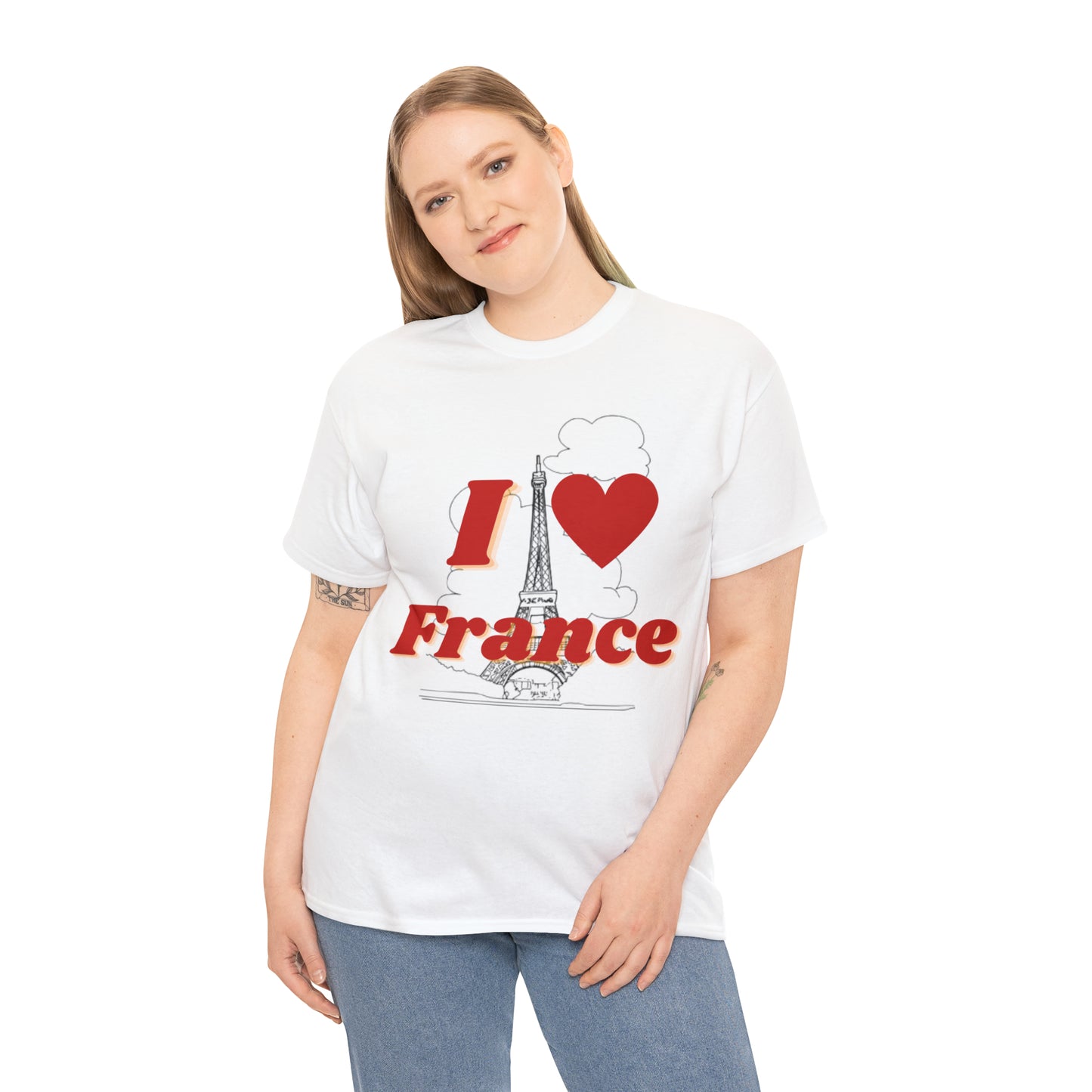 France  | Tourist Shirt | Eiffel Tower  | Unisex Heavy Cotton Tee