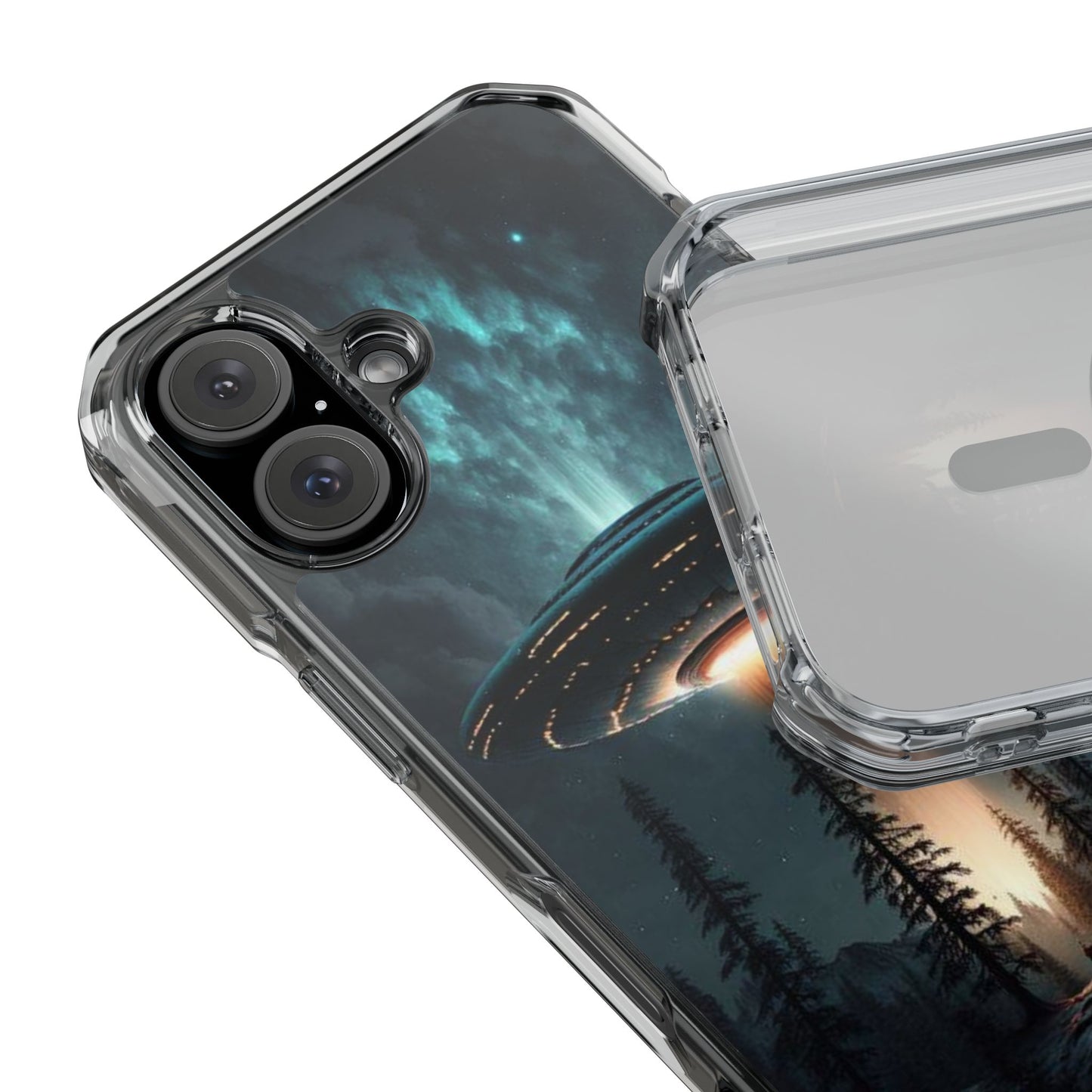 UFO flying | Iphone 16 Pro Max | Magnetic Clear Impact Cases