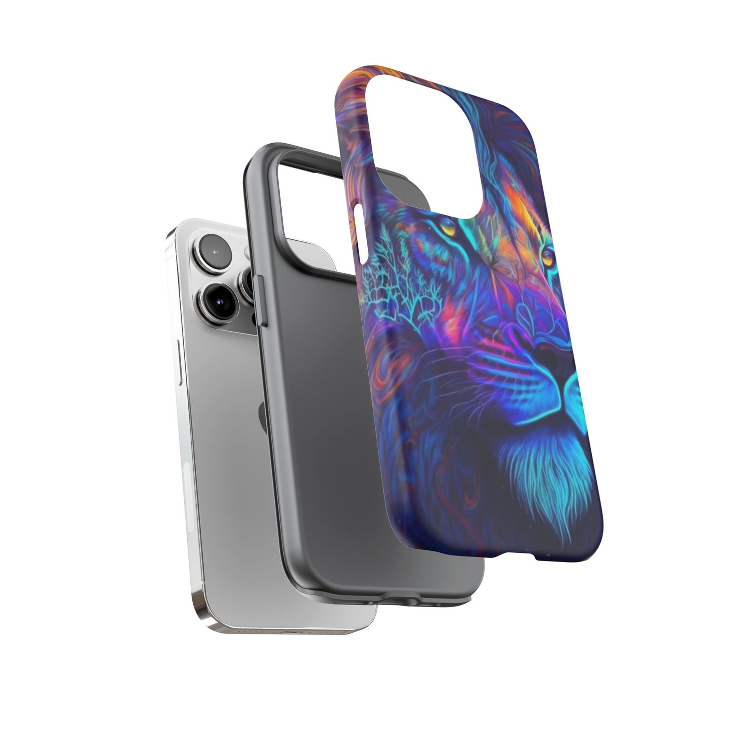 Lion Neon Color | Iphone 16 Pro Max | IPhone Tough Cases