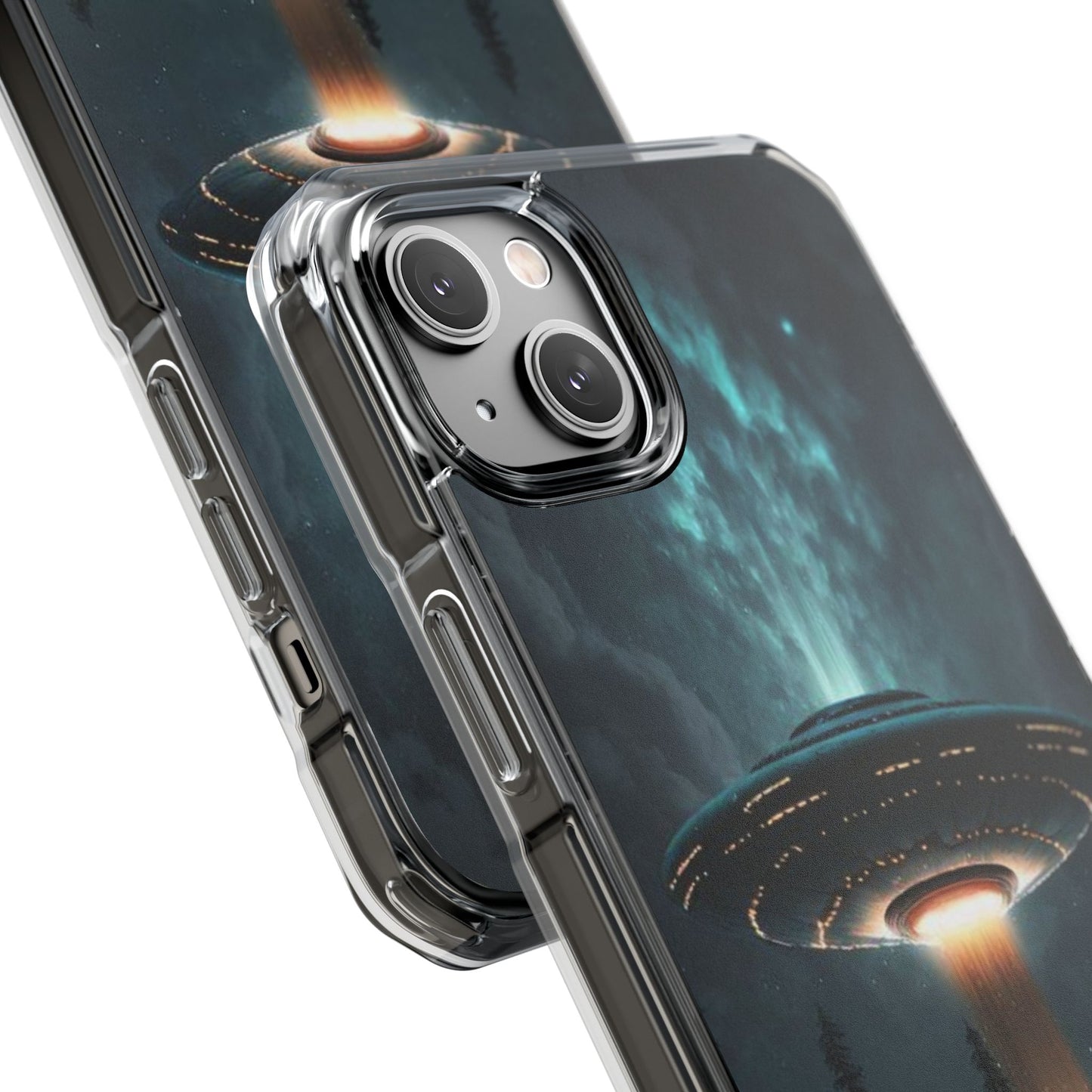 UFO flying | Iphone 16 Pro Max | Magnetic Clear Impact Cases