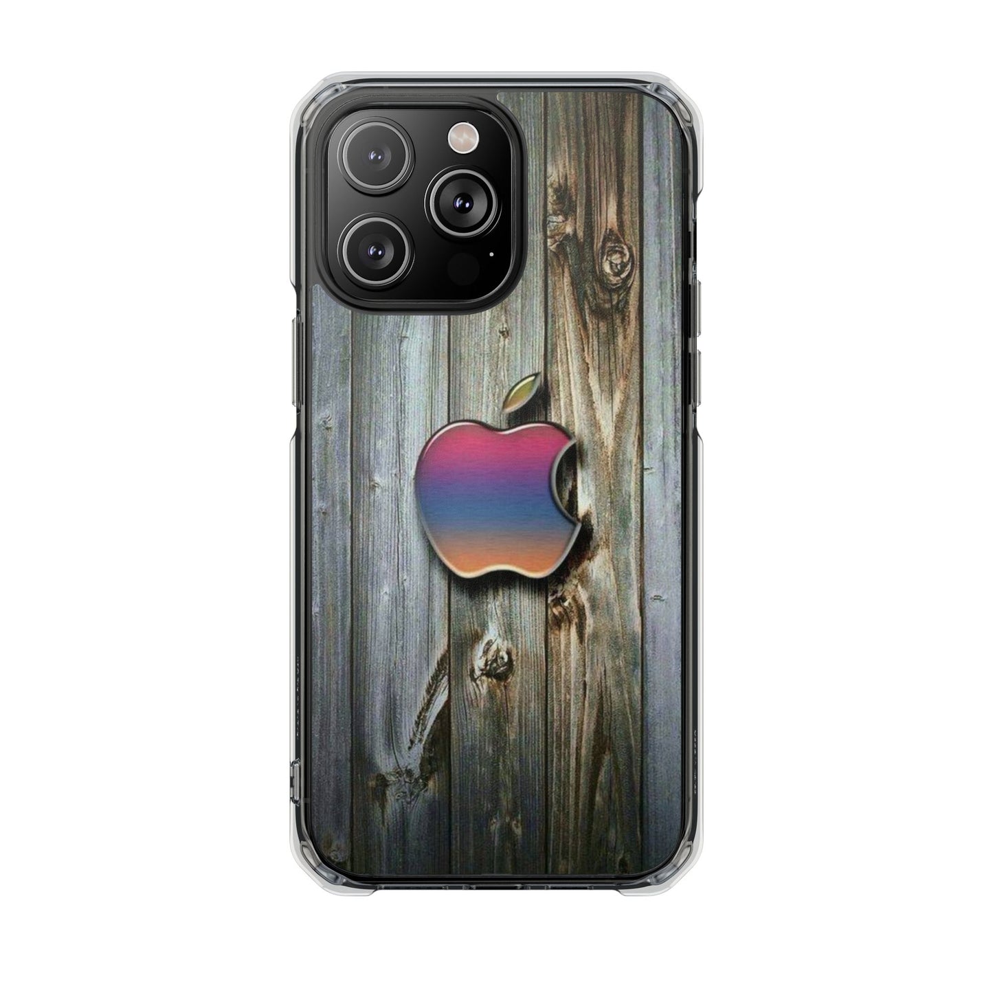 Wooden Apple | Iphone 16 Pro Max | Magnetic Clear Impact Cases