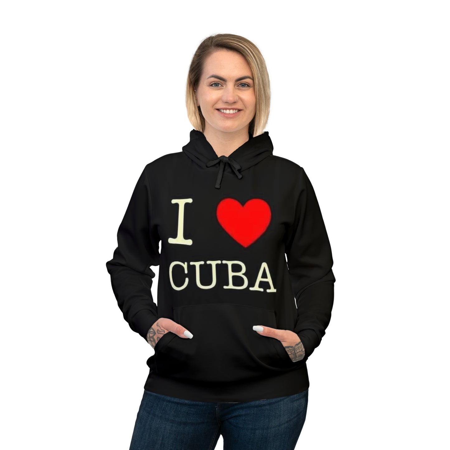 I Love Cuba | Cuban Shirt | Cuban Cuture | Athletic Hoodie