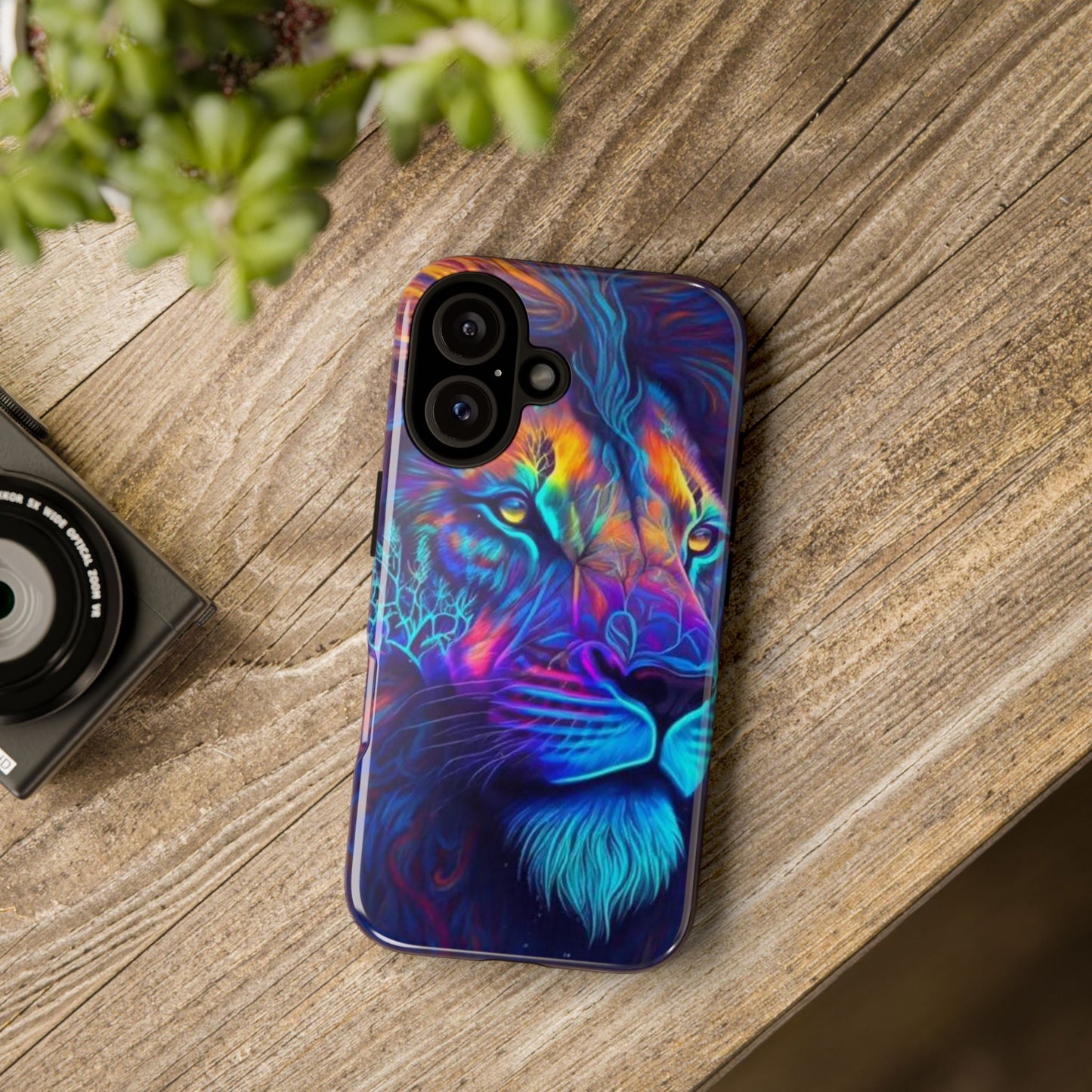 Lion Neon Color | Iphone 16 Pro Max | IPhone Tough Cases