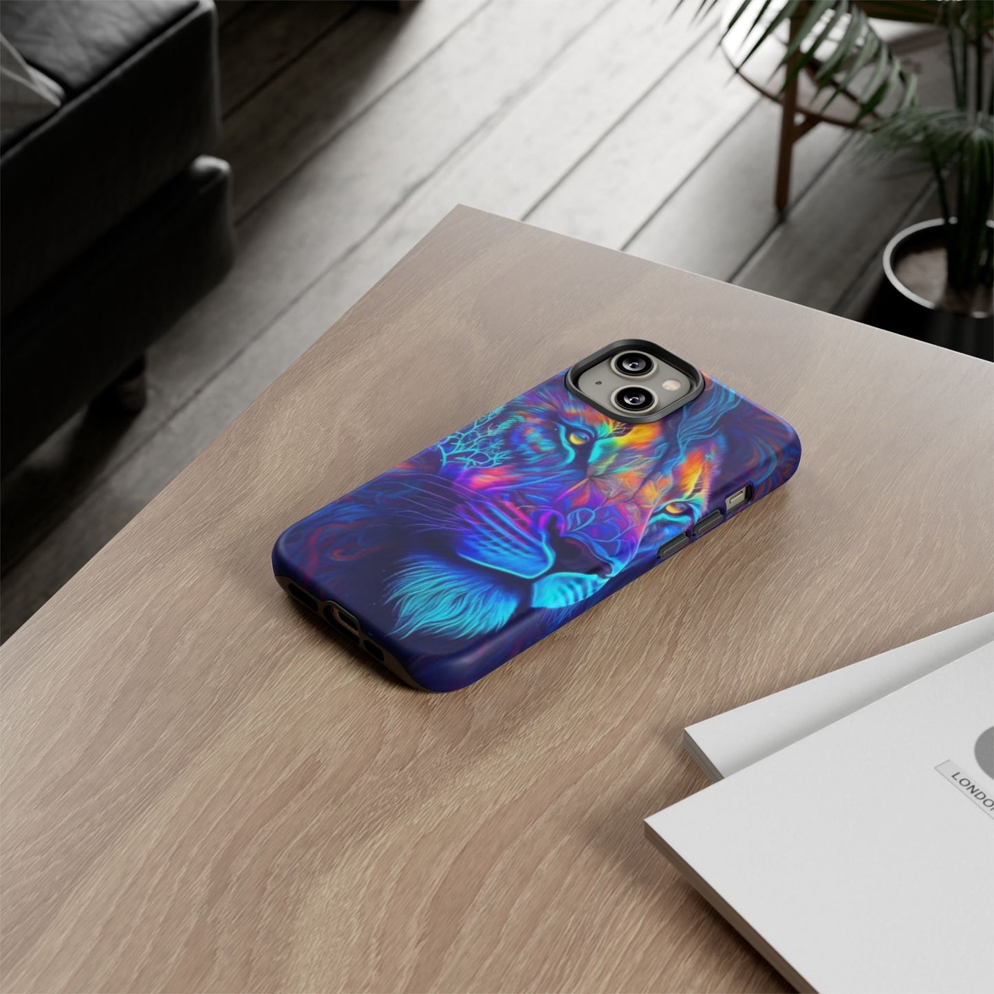 Lion Neon Color | Iphone 16 Pro Max | IPhone Tough Cases