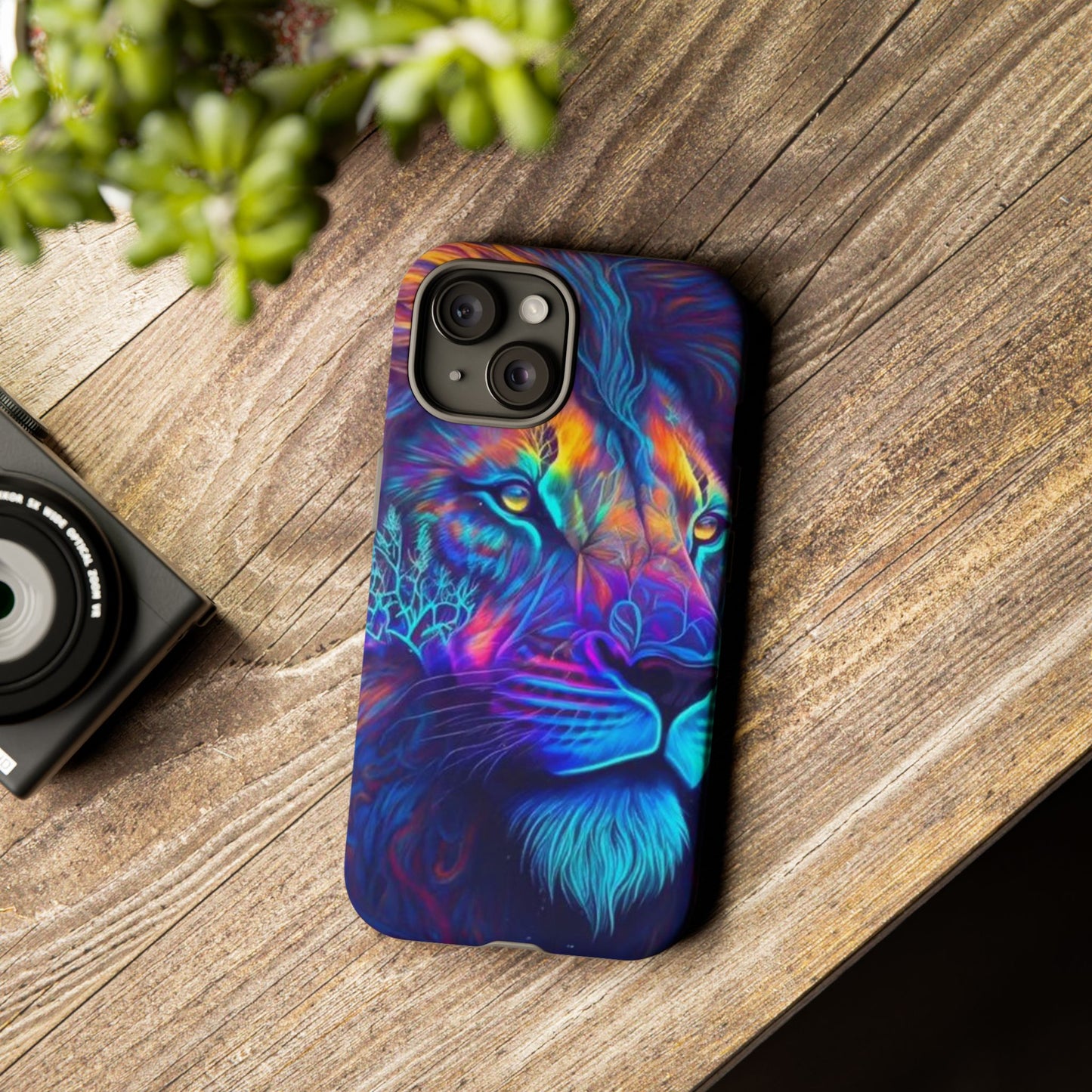 Lion Neon Color | Iphone 16 Pro Max | IPhone Tough Cases