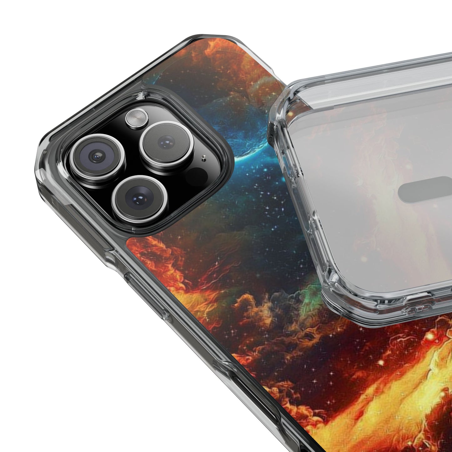 Space Clouds | Iphone 16 Pro Max | Magnetic Clear Impact Cases