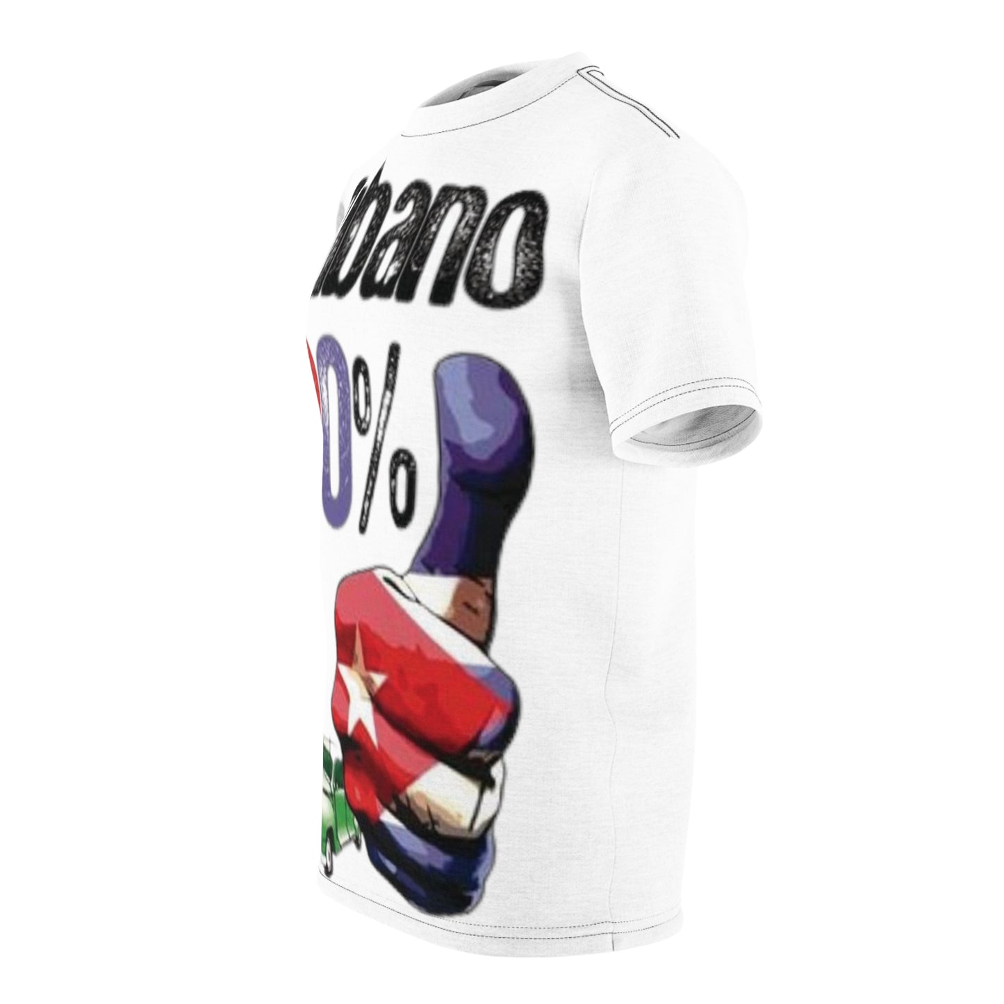 Cubano 100 Por Ciento  | Cuban Flag  |  Unisex Cut & Sew Tee (AOP)