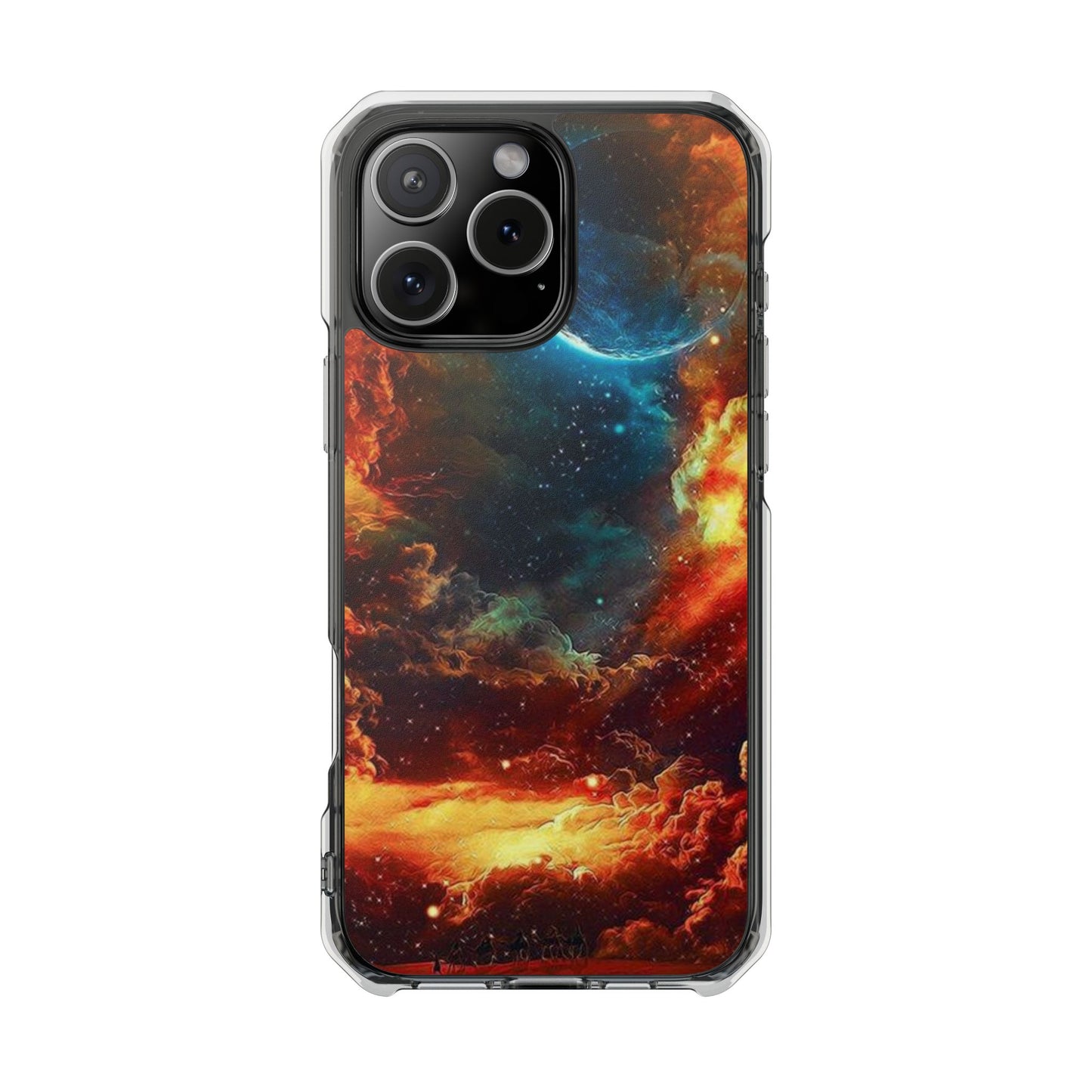 Space Clouds | Iphone 16 Pro Max | Magnetic Clear Impact Cases