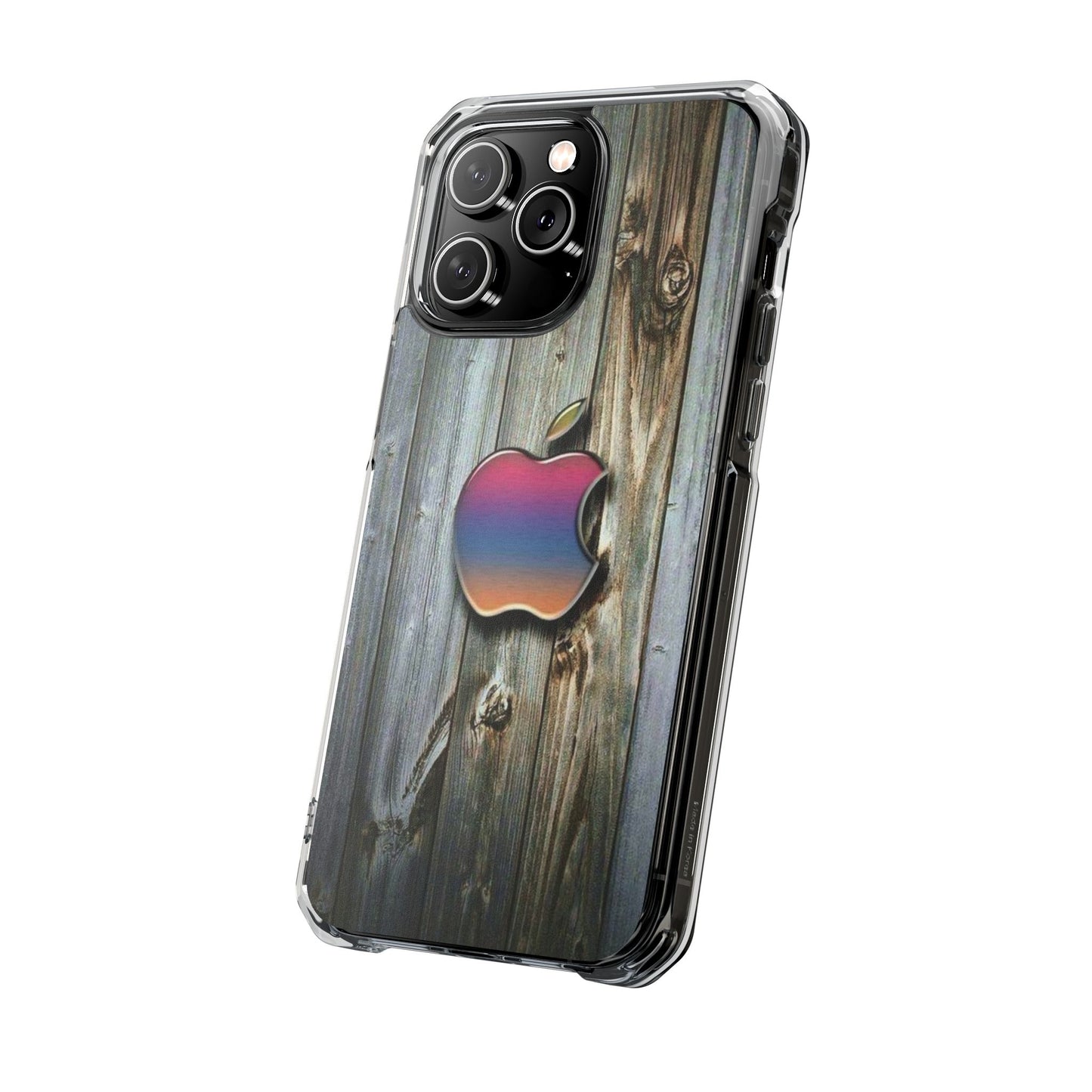 Wooden Apple | Iphone 16 Pro Max | Magnetic Clear Impact Cases