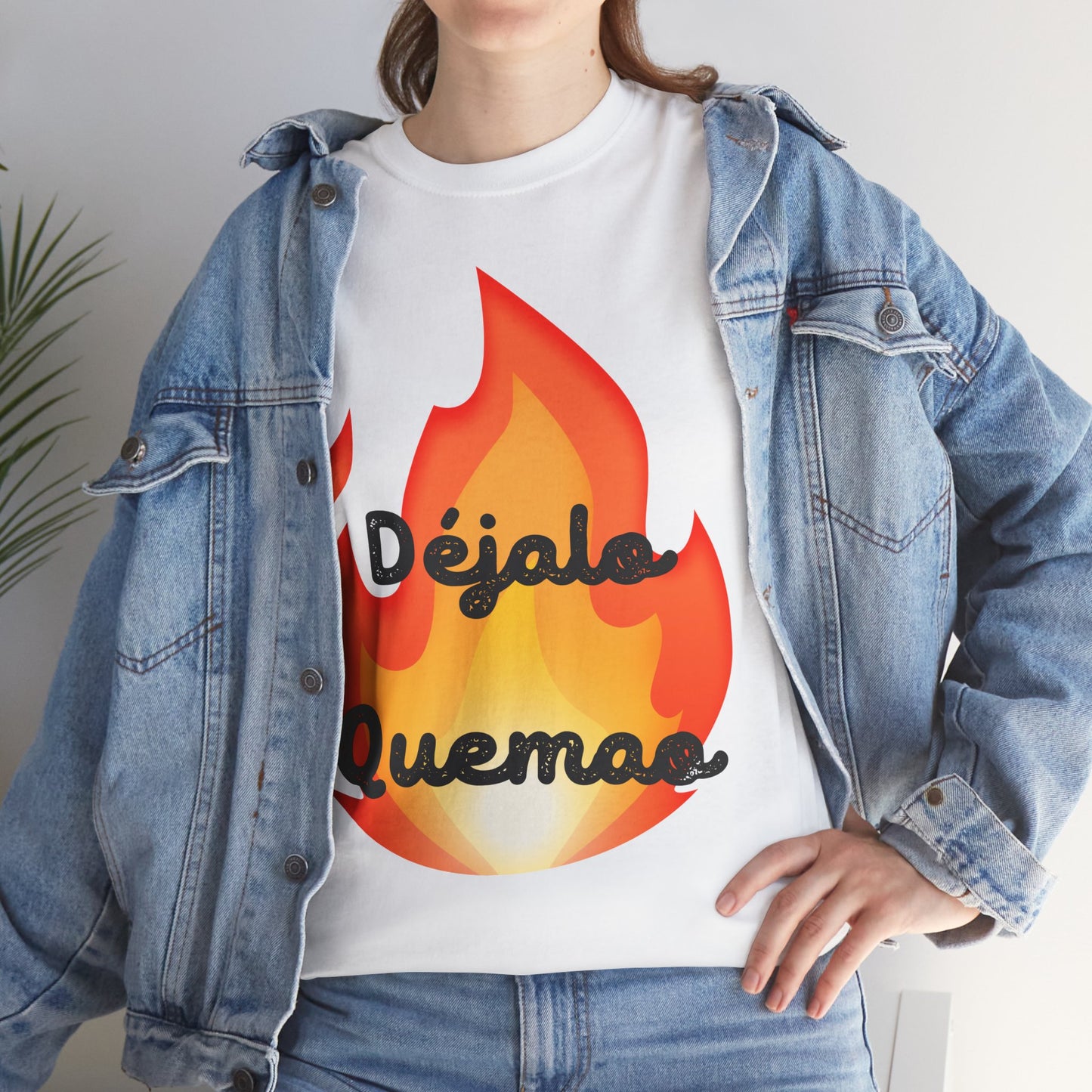 Déjalo Quemao | Pulover Cubano | Frases del Reparto cubano | Camiseta unisex de algodón pesado