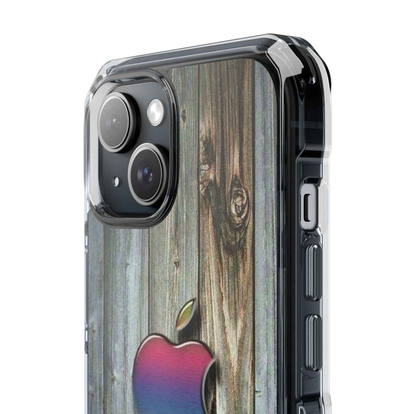 Wooden Apple | Iphone 16 Pro Max | Magnetic Clear Impact Cases