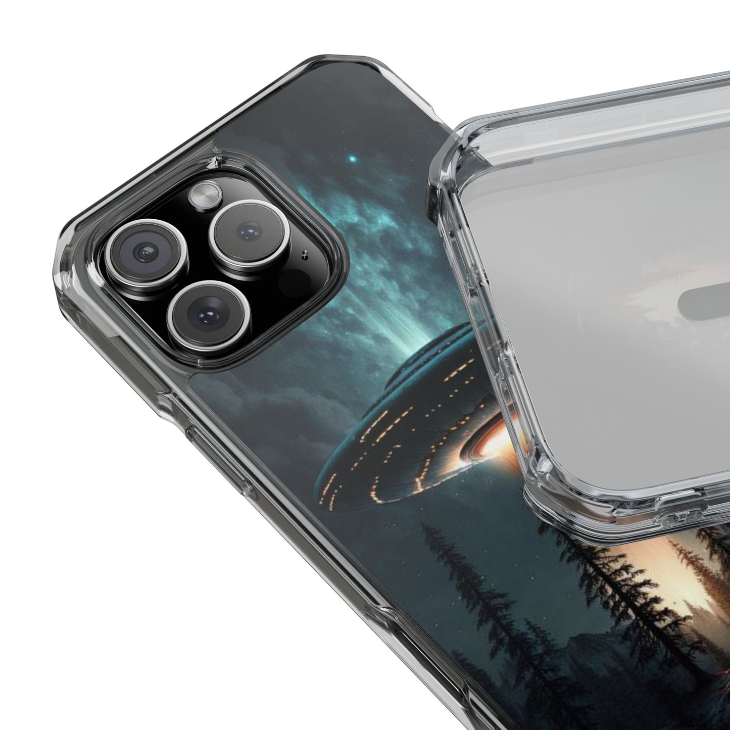 UFO flying | Iphone 16 Pro Max | Magnetic Clear Impact Cases