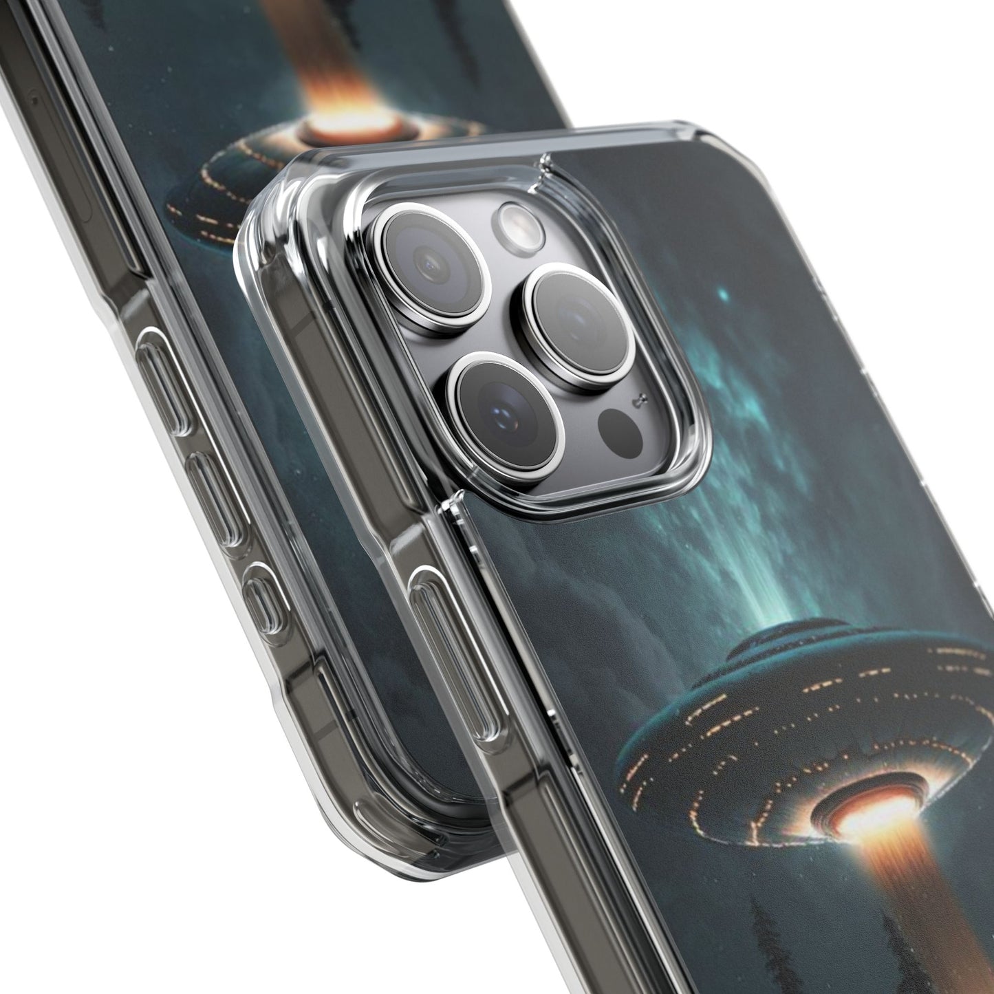 UFO flying | Iphone 16 Pro Max | Magnetic Clear Impact Cases