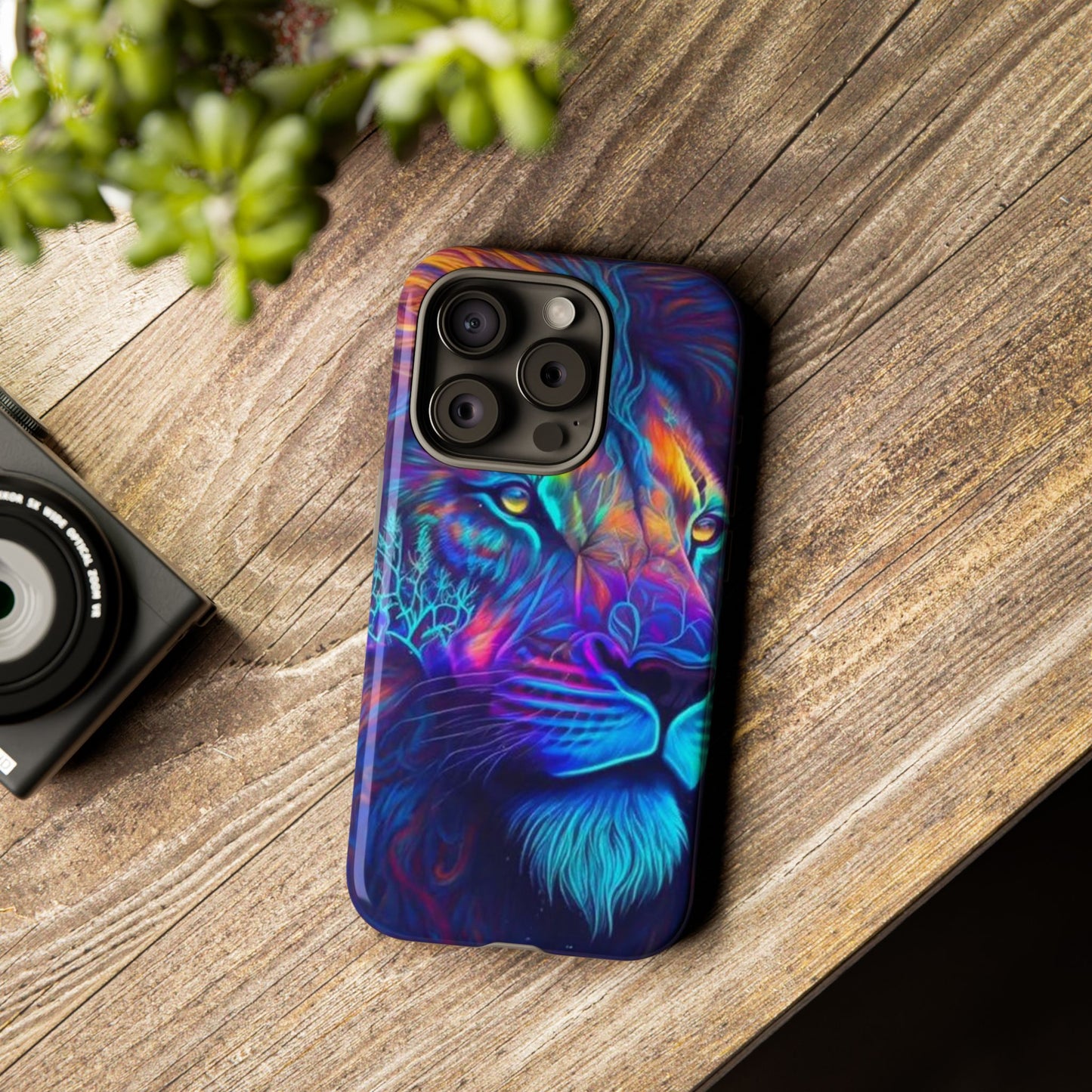 Lion Neon Color | Iphone 16 Pro Max | IPhone Tough Cases