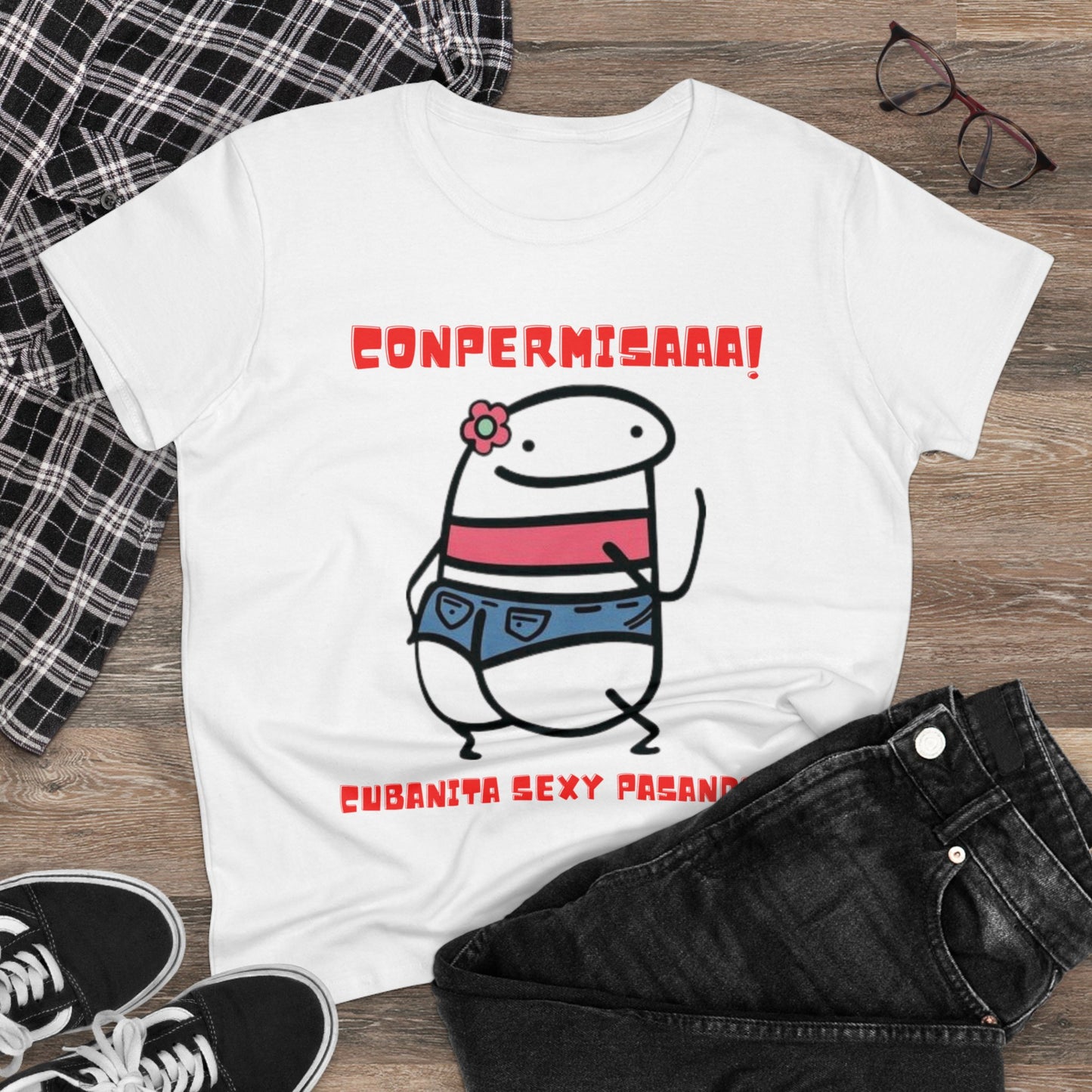 Cubanita Sexy Pasando T-Shirt | Flork | Women's Midweight Cotton Tee