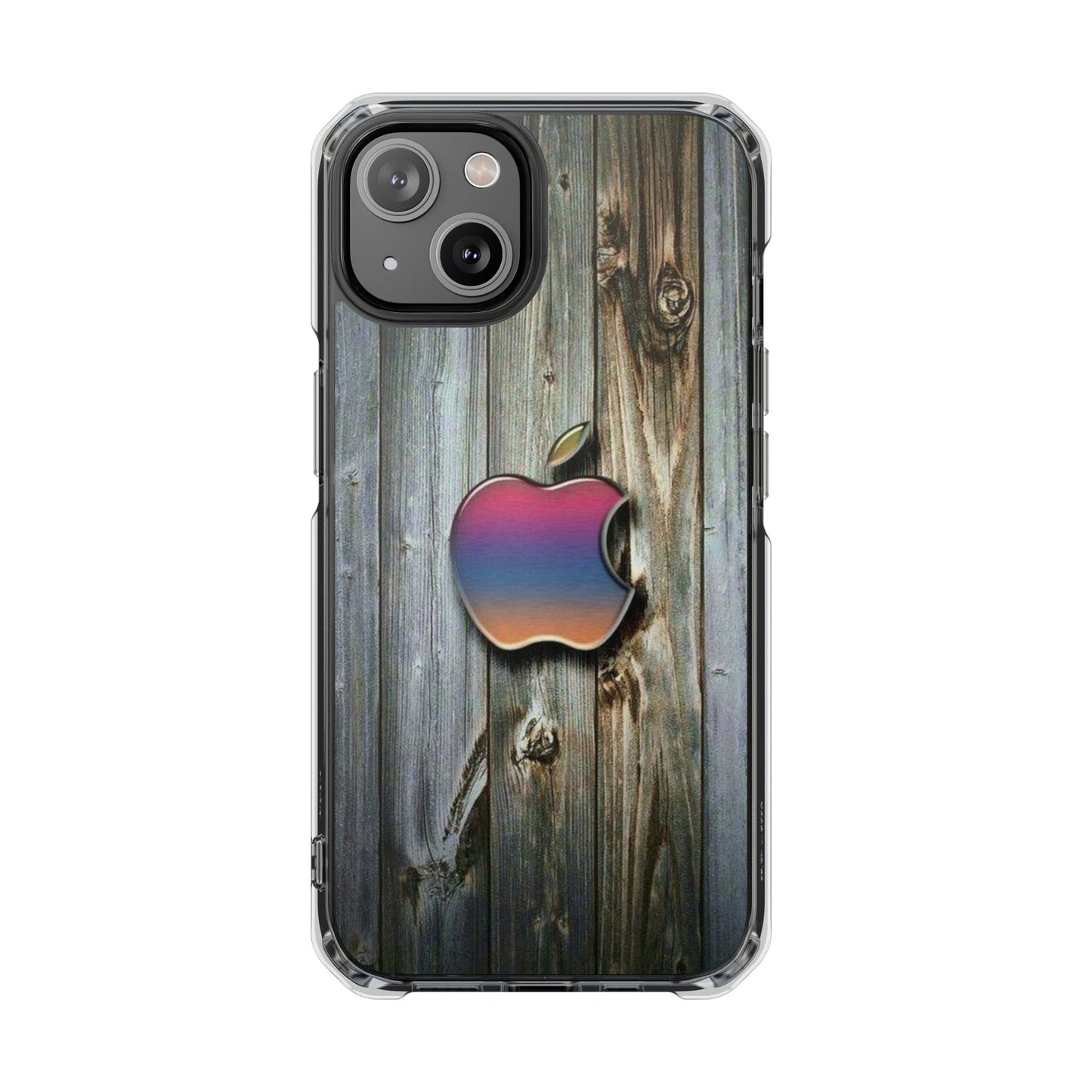 Wooden Apple | Iphone 16 Pro Max | Magnetic Clear Impact Cases