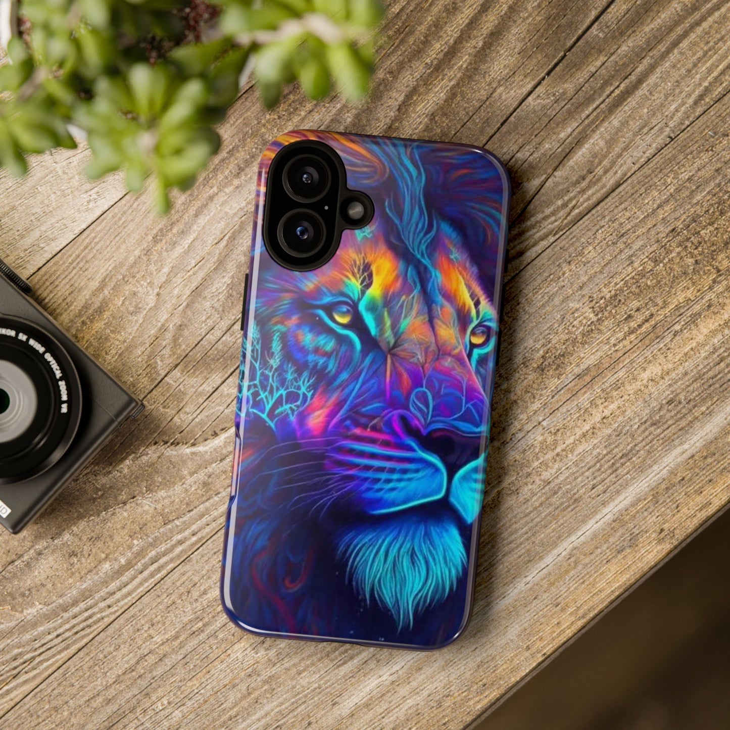 Lion Neon Color | Iphone 16 Pro Max | IPhone Tough Cases