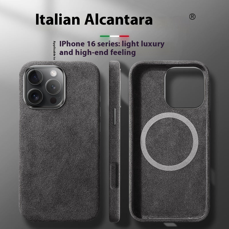 Iphone 16 Cases | Italian Alcantara Skin | Suede Magnetic All-inclusive Phone Case